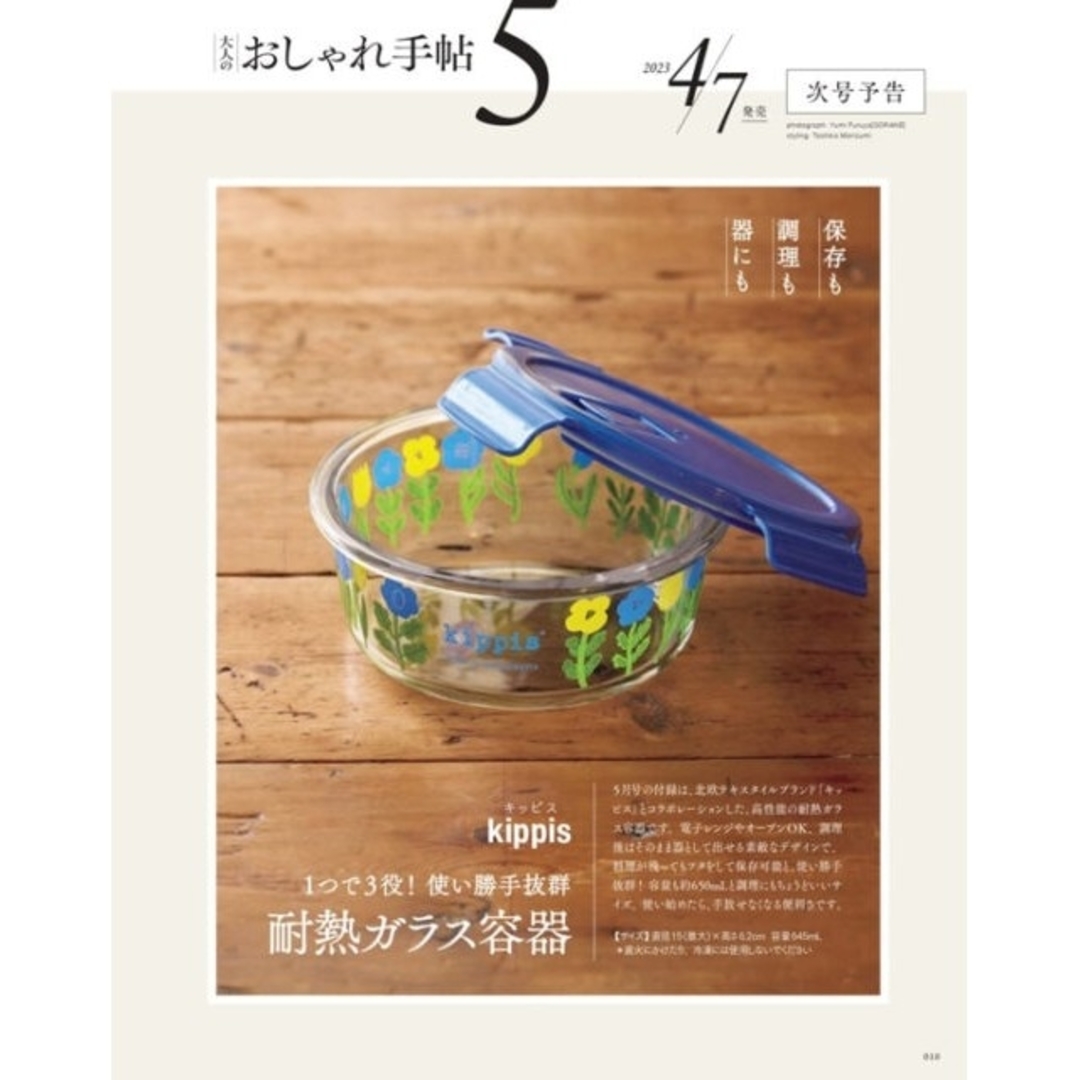 kippis(キッピス)のkippis　耐熱ガラス容器　2個セット エンタメ/ホビーの雑誌(ファッション)の商品写真