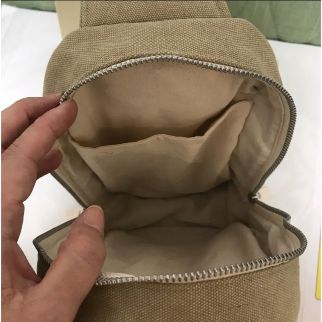 ミナペルホネン ハンドメイド BOXタイプボディバッグ スキップ ブラウン