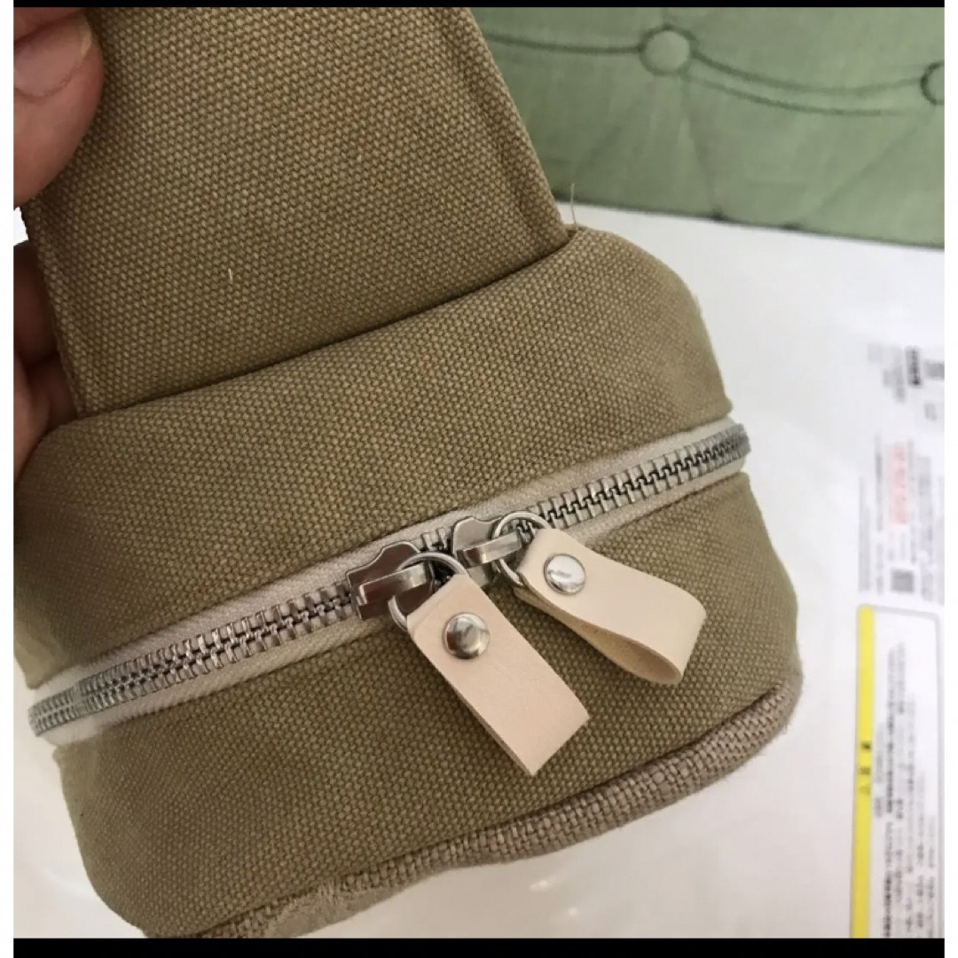 ミナペルホネン ハンドメイド BOXタイプボディバッグ スキップ ブラウン