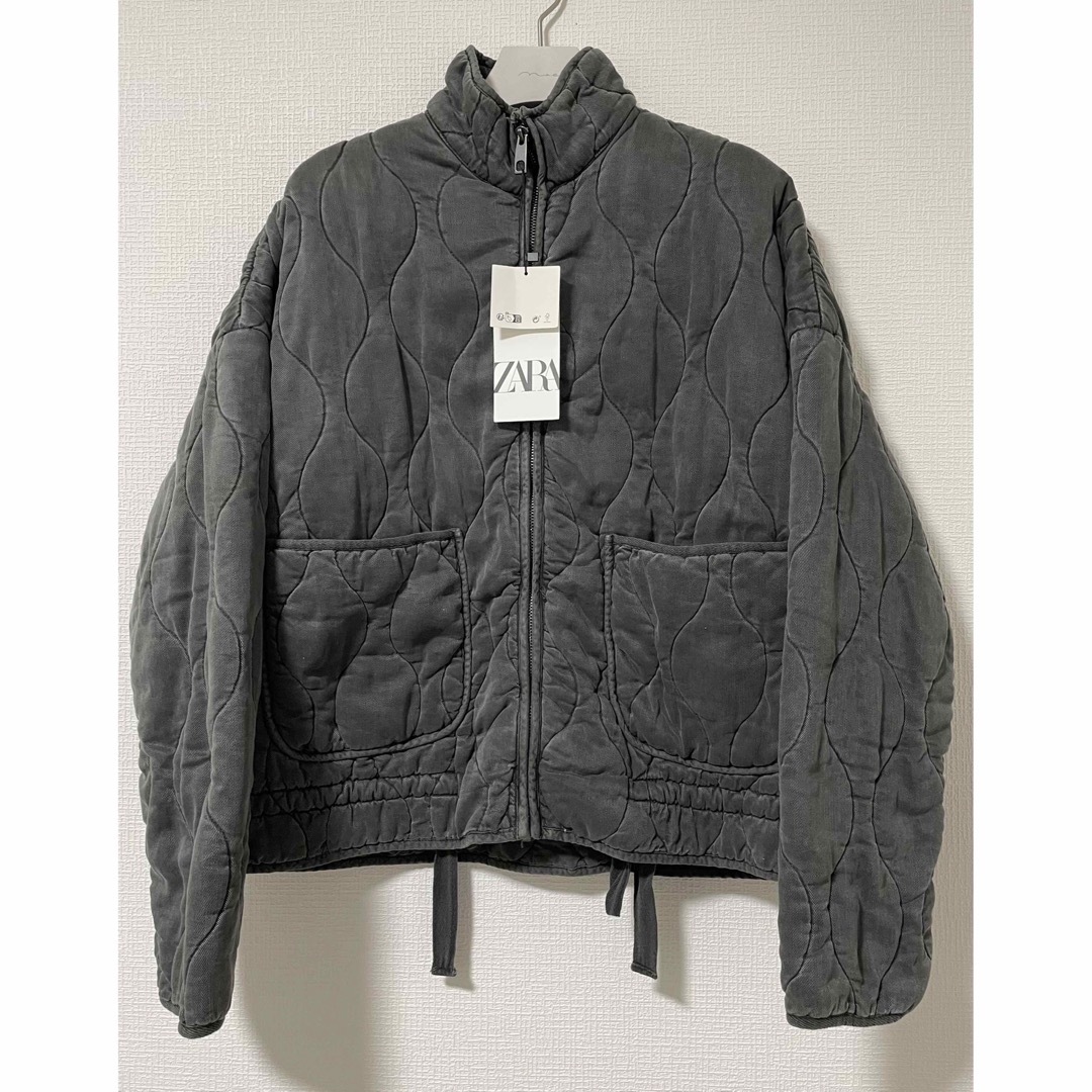 ZARA ザラ ZARA ザラ ポケット付きキルティングジャケット L - ブルゾン