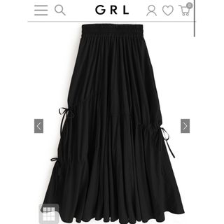 グレイル(GRL)のGRL 新品未開封　前後2Wayアシンメトリードロストリボンスカート　(ロングスカート)