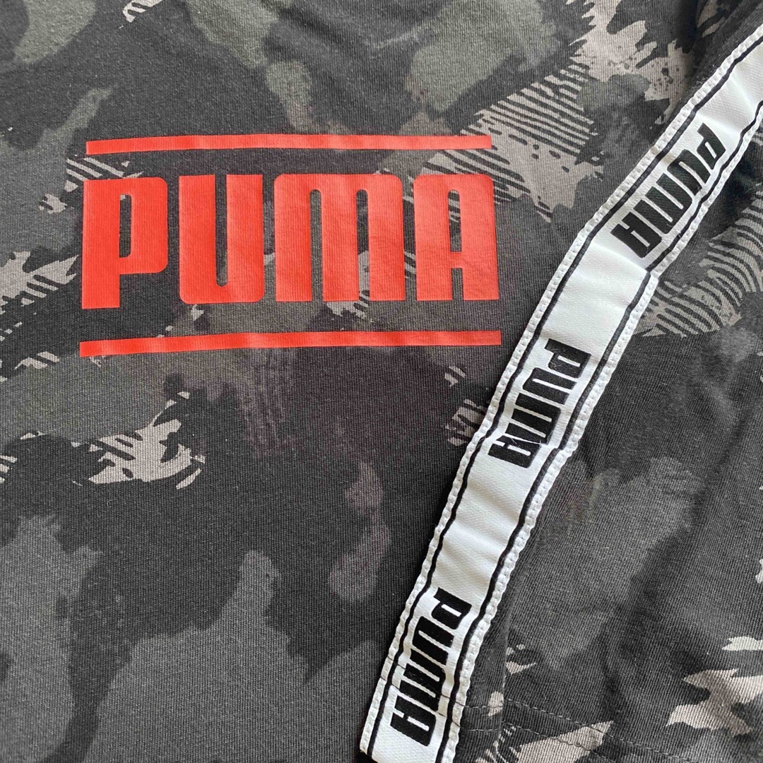 PUMA(プーマ)のPUMA 黒色迷彩柄半袖Tシャツ　メンズL メンズのトップス(Tシャツ/カットソー(半袖/袖なし))の商品写真