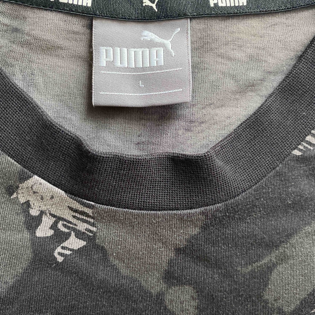 PUMA(プーマ)のPUMA 黒色迷彩柄半袖Tシャツ　メンズL メンズのトップス(Tシャツ/カットソー(半袖/袖なし))の商品写真