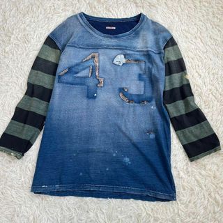 キャピタル(KAPITAL)の【美品】キャピタル/KAPIAL 長袖カットソー　再構築リメイク　インディゴ染め(Tシャツ(長袖/七分))