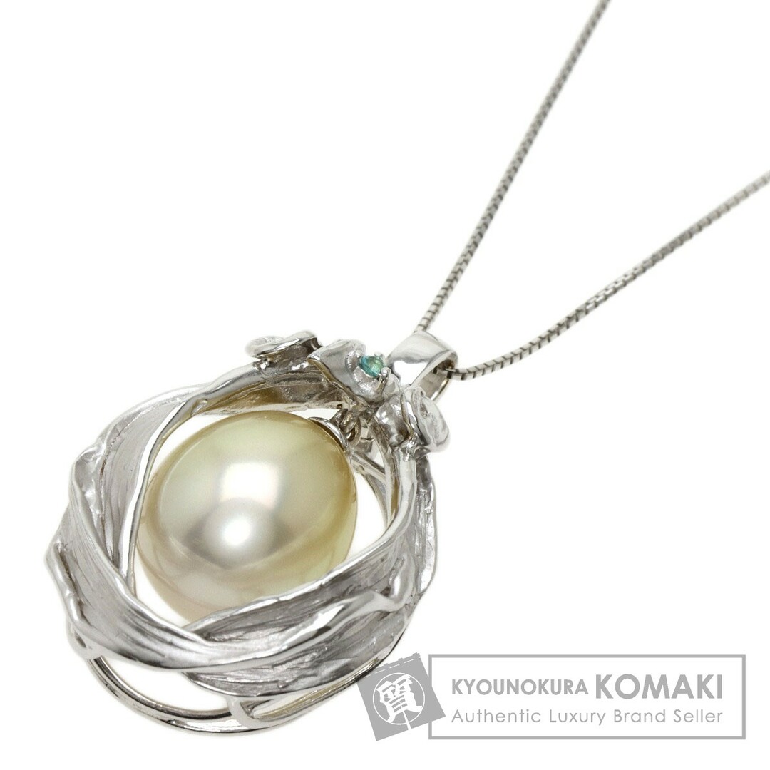 SELECT JEWELRY パール 真珠 トルマリン ネックレス K18WG レディース ...