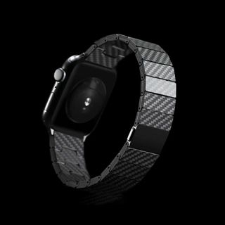 Apple Watch アップルウォッチ バンド ン カーボン ブラック ベルト(モバイルケース/カバー)