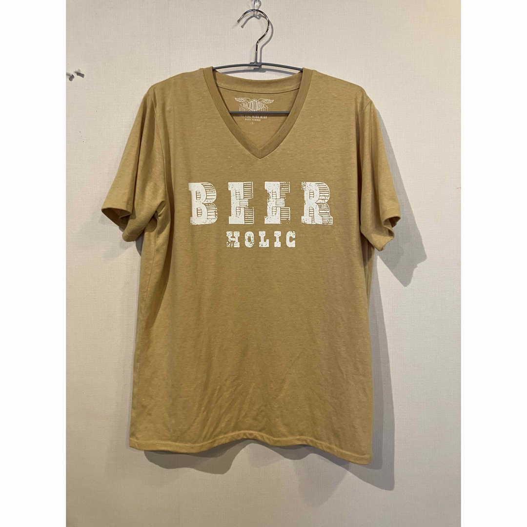 BACK NUMBER(バックナンバー)のメンズL  Right-on バックナンバー　Ｖネック　半袖Tシャツ　古着 メンズのトップス(Tシャツ/カットソー(半袖/袖なし))の商品写真