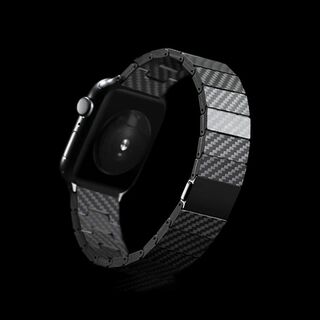 Apple Watch アップルウォッチ バンド ン カーボン ブラック ベルト(携帯電話本体)