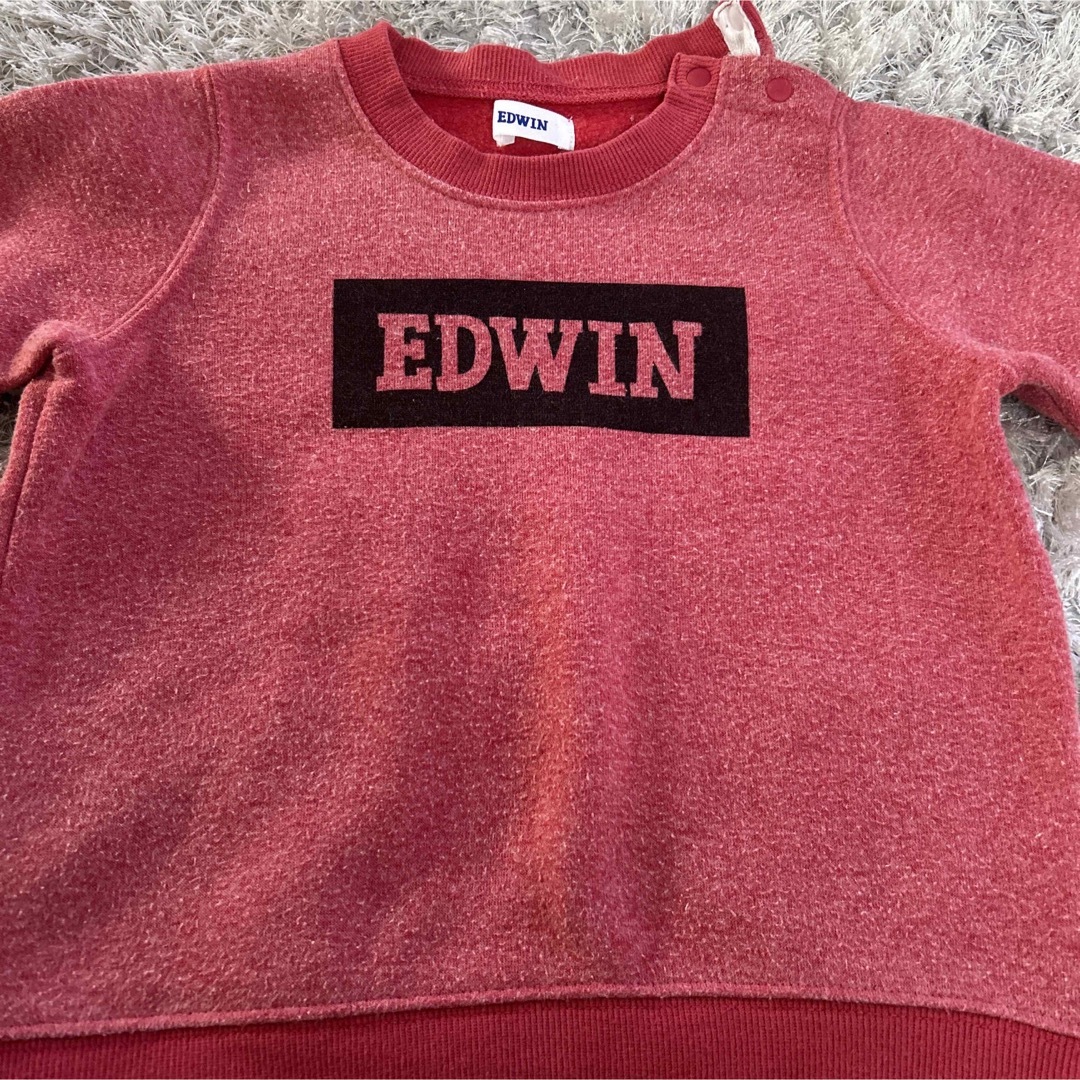 EDWIN(エドウィン)の訳あり　EDWIN 裏起毛　トレーナー　95㎝ キッズ/ベビー/マタニティのベビー服(~85cm)(トレーナー)の商品写真