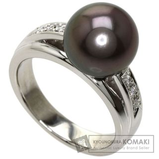 タサキ(TASAKI)のTASAKI 南洋 ブラックパール 真珠 ダイヤモンド リング・指輪 PT900 レディース(リング(指輪))