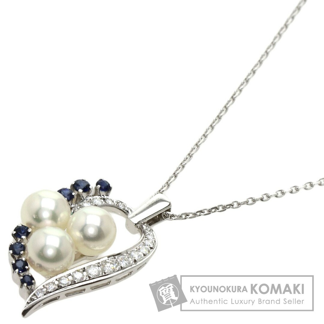 MIKIMOTO アコヤパール 真珠 サファイア ダイヤモンド ネックレス