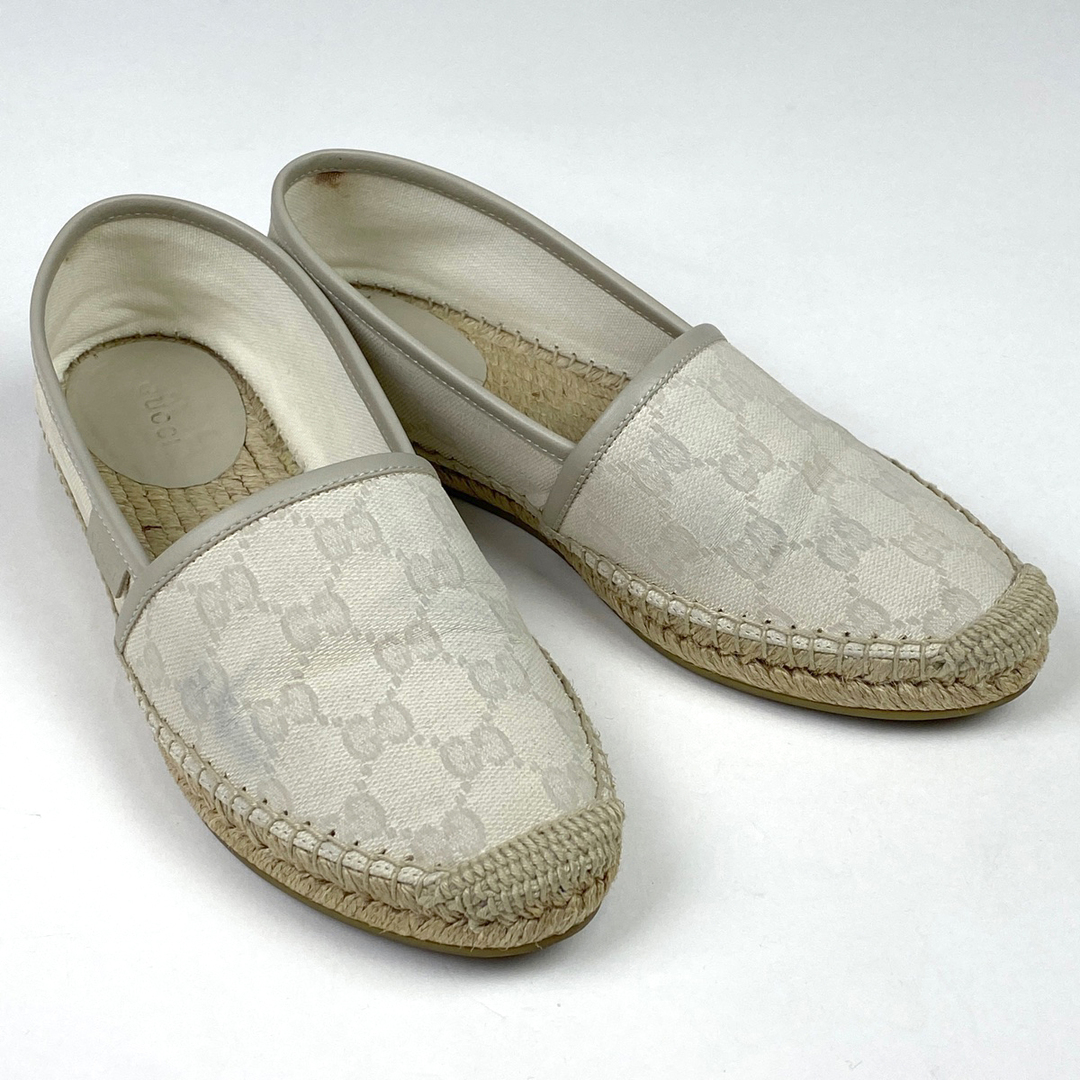 Gucci - グッチ GG柄 エスパドリーユ スリッポン レディース 【中古