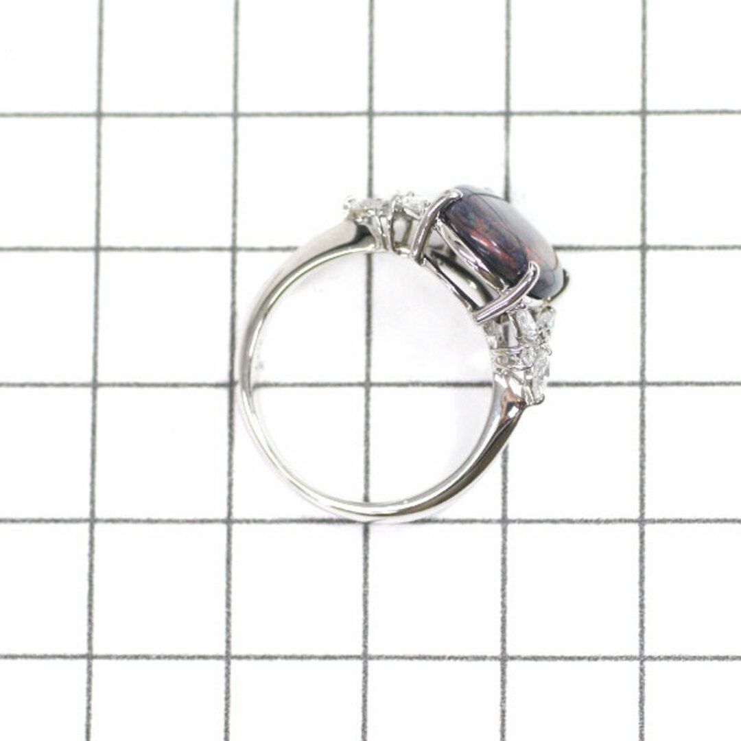 Pt900 ブラック オパール ダイヤモンド リング 2.77ct D0.41ct レディースのアクセサリー(リング(指輪))の商品写真