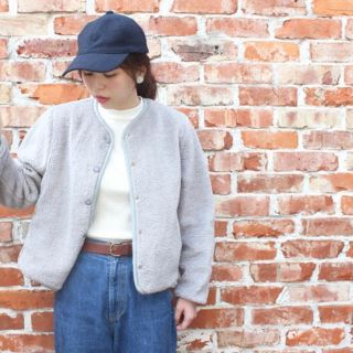 ドットアンドストライプスチャイルドウーマン(Dot&Stripes CHILDWOMAN)のシープボア中綿入りショートブルゾン(ブルゾン)