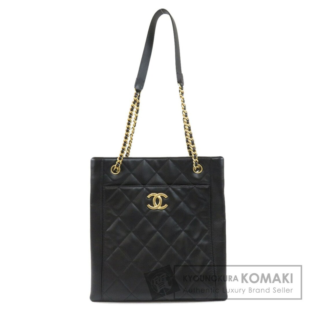 CHANEL チェーンバッグ マトラッセ ココマーク トートバッグ ラムスキン レディース