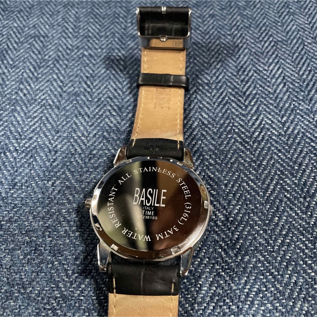 希少 稼働品 BASILE レザーウォッチ 腕時計 ホワイト | www