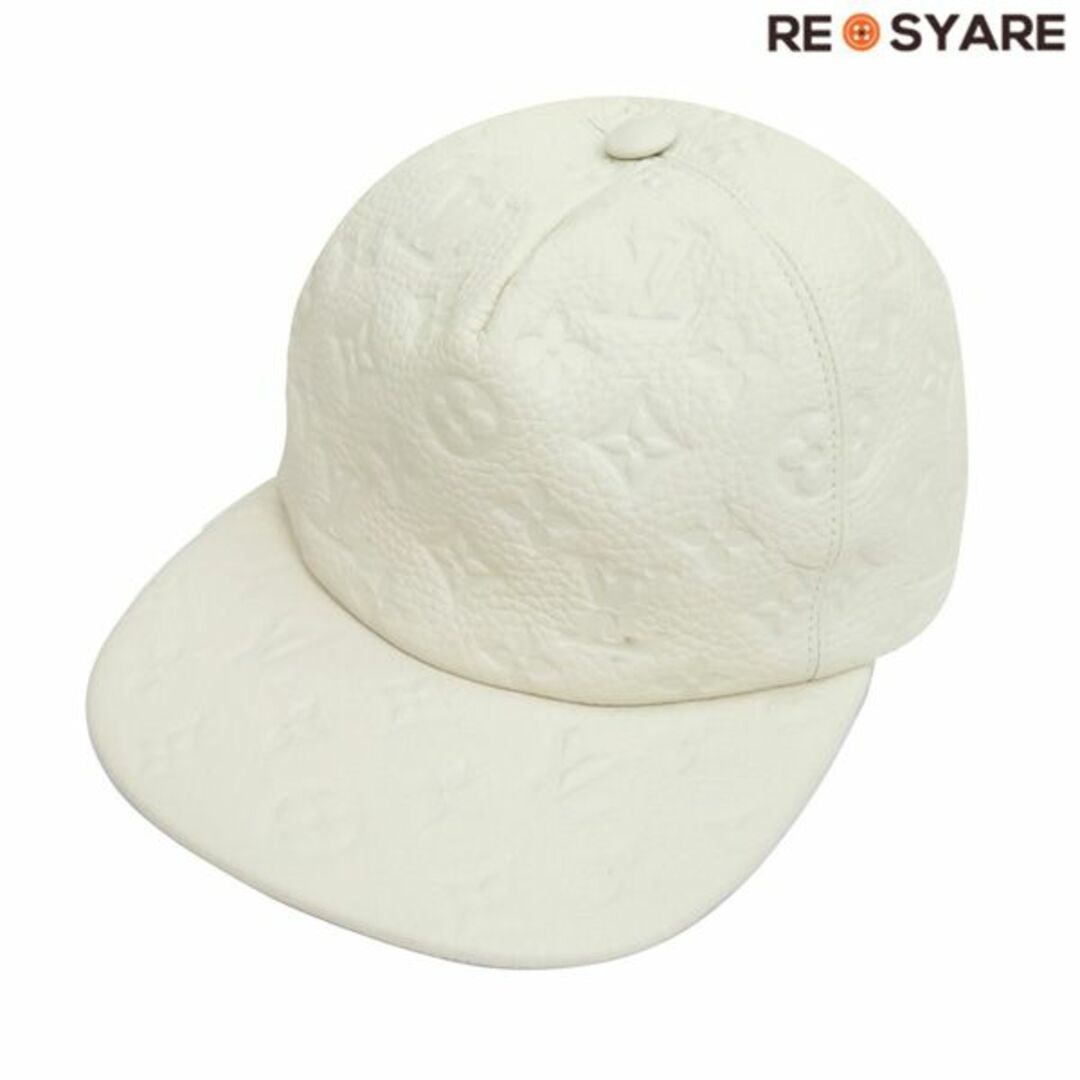 LOUIS VUITTON WHITE MONOGRAM LEATHER CAP / HAT VIRGIL ABLOH MP2321