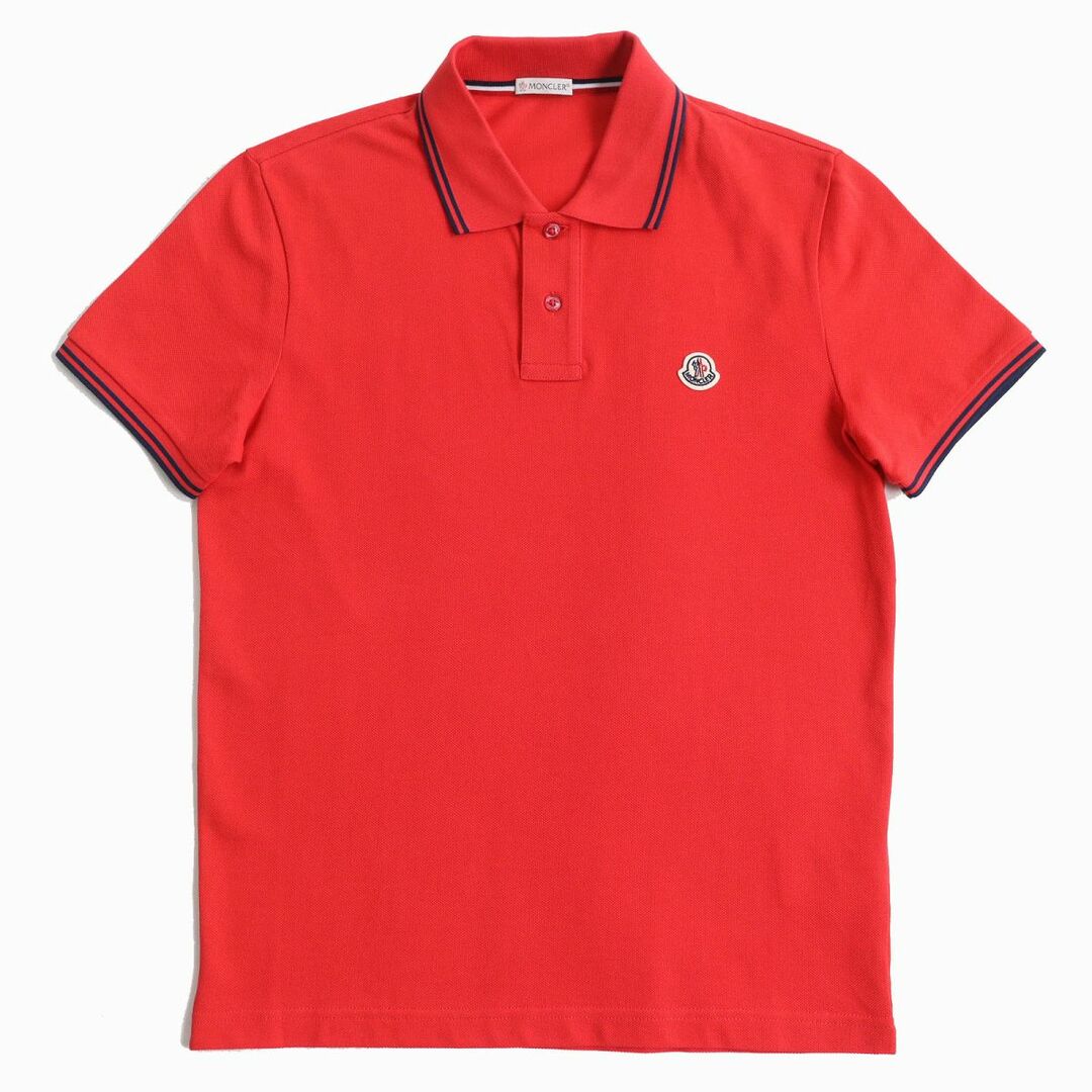 未使用品△MONCLER モンクレール MAGLIA POLO MANICA 鹿の子地 ロゴ