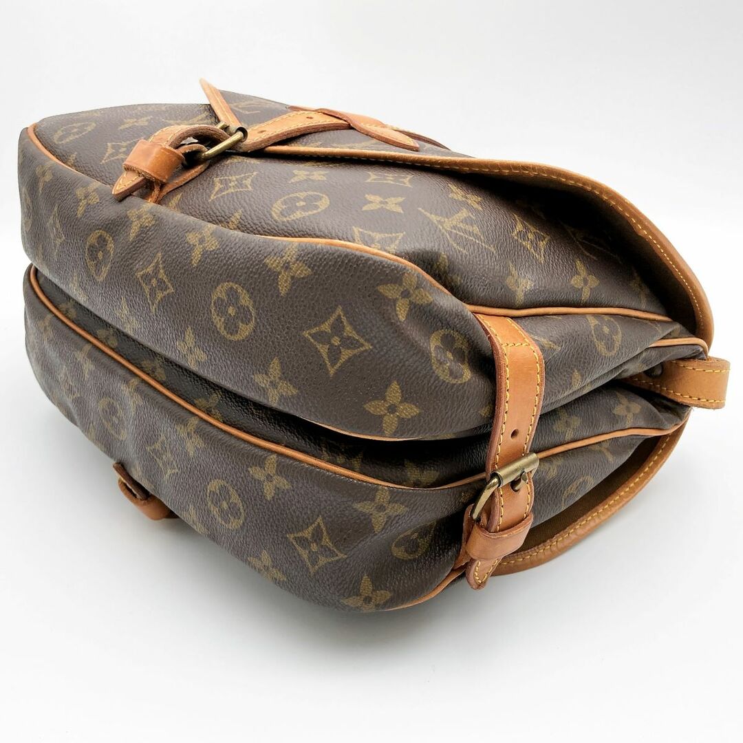 変色-内側その他-内側LOUIS VUITTON ルイ・ヴィトン  モノグラム ソミュール30  M42256  ショルダーバッグ バッグ ブラウン PVC レディース USED