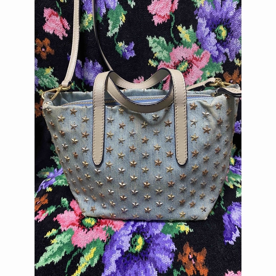 JIMMY CHOO - ジミーチュウ ミニサラ デニム スタッズ ショルダー