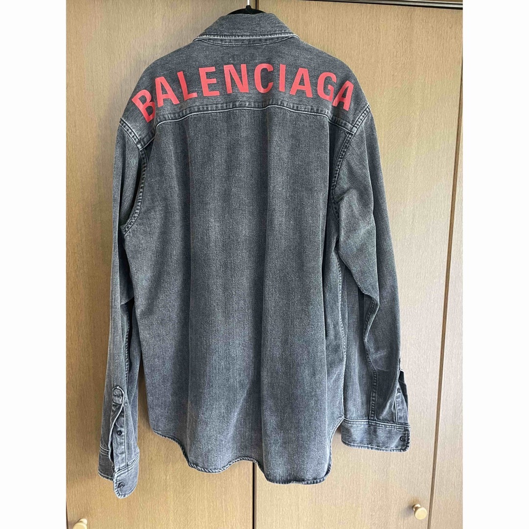 BALENCIAGA バレンシアガ メンズ ロゴデニムシャツ 39 | www