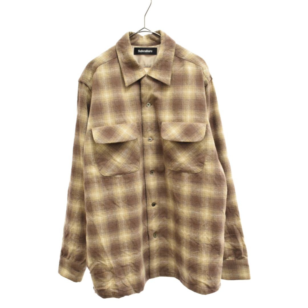 SUBCULTURE サブカルチャー WOOL CHECK SHIRT ウールチェック長袖シャツ SCSH S2305