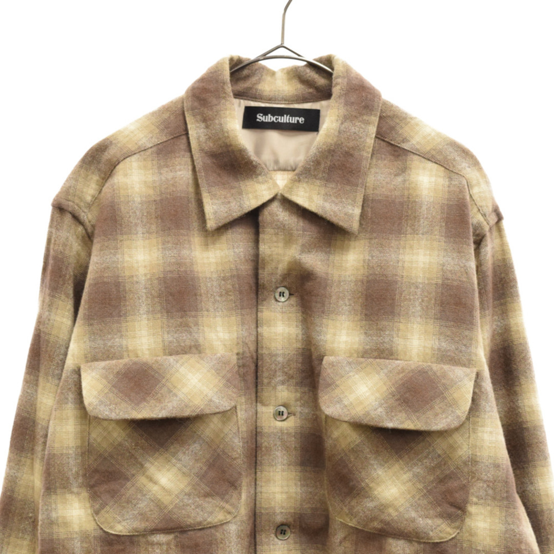 新品未使用SubCulture WOOL CHECK SHIRT サブカルチャー ウール