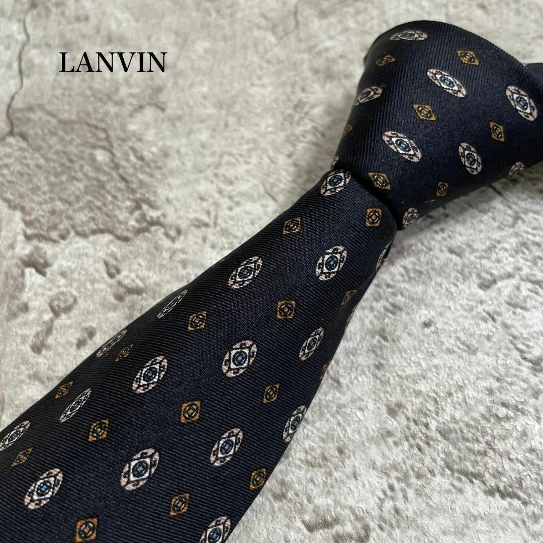 LANVIN - ランバン【大剣8.5㌢レギュラータイ】ネクタイ ブローチ