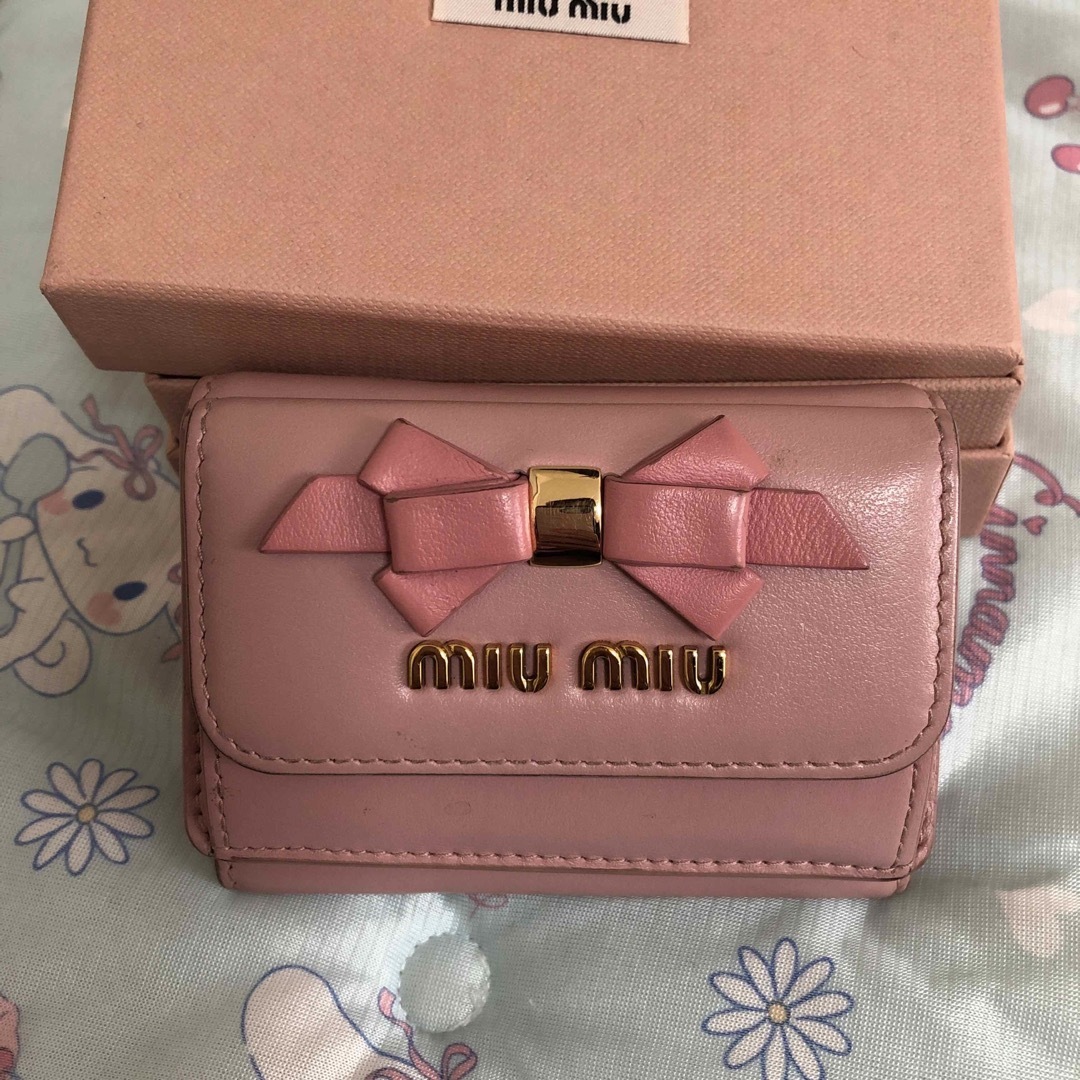 ♡miumiu ピンクリボン 三つ折財布♡