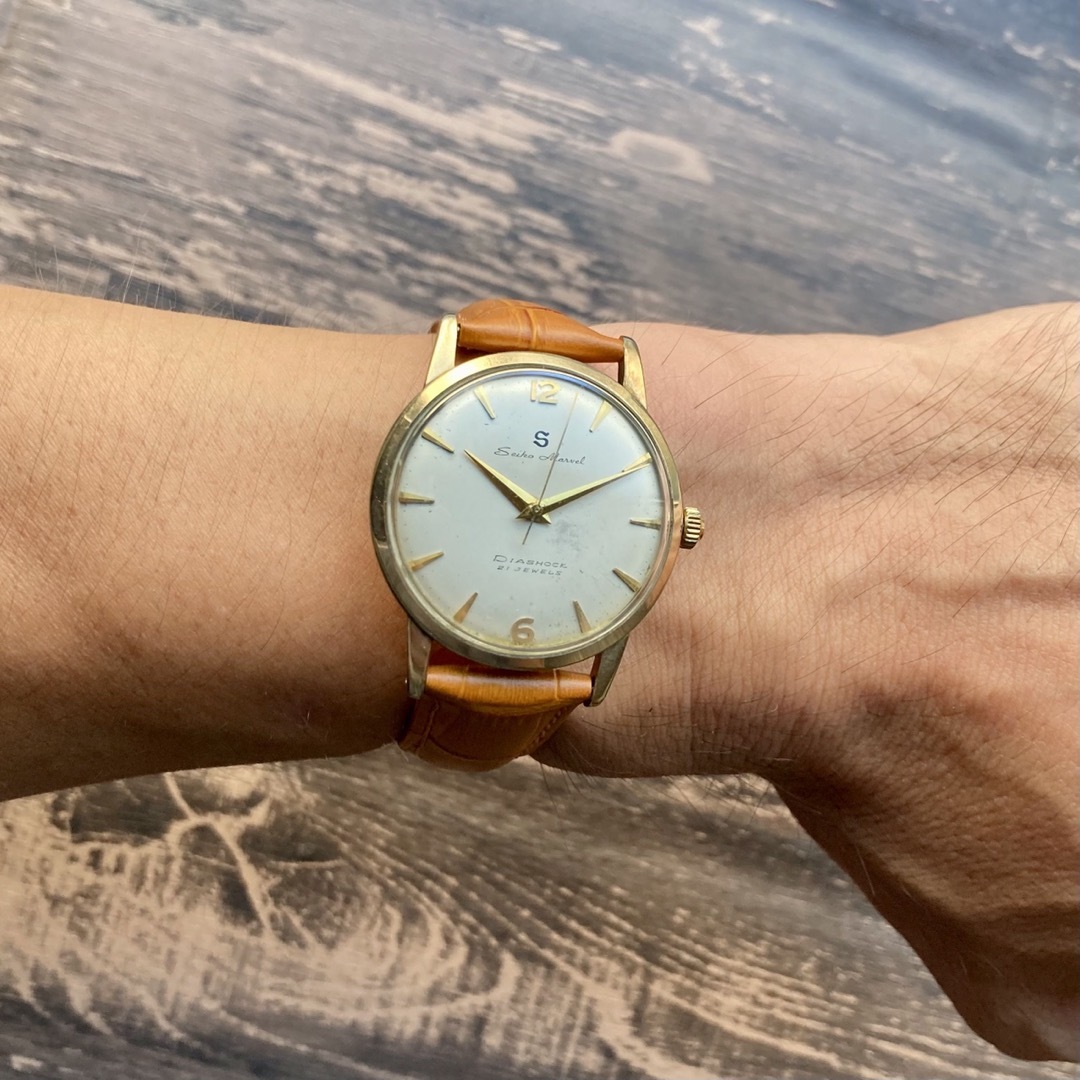 動作品】セイコー SEIKO マーベル 腕時計 1959年 手巻き メンズ