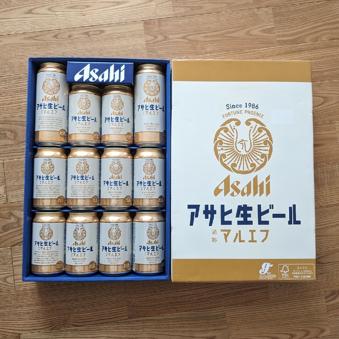 アサヒ(アサヒ)のアサヒ生ビール マルエフ ３５０ｍｌ×１０本・５００ｍｌ×２本セット 食品/飲料/酒の酒(ビール)の商品写真