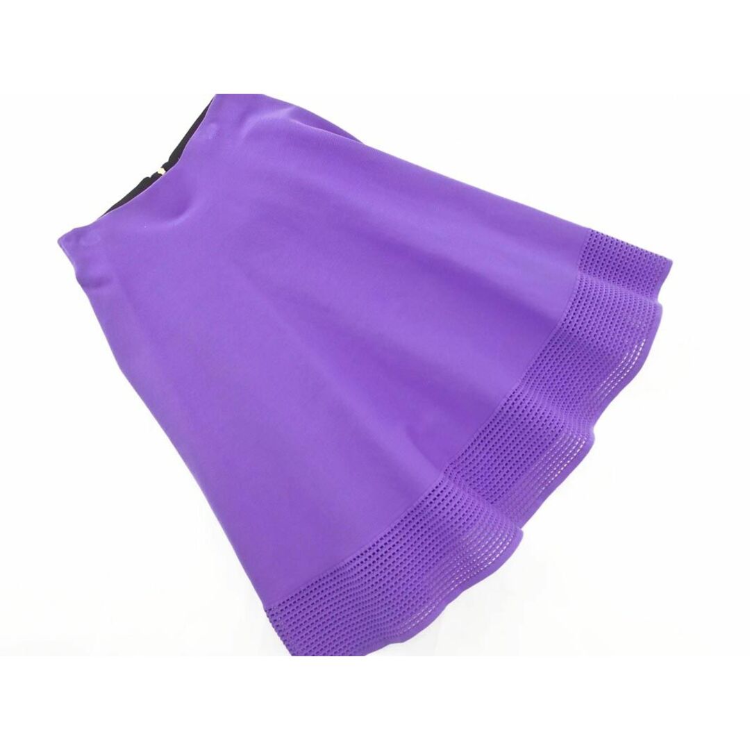 The Virgnia(ザヴァージニア)のThe Virgnia ザヴァージニア バックジップ ニット フレア スカート size900/紫 ■■ レディース レディースのスカート(ロングスカート)の商品写真