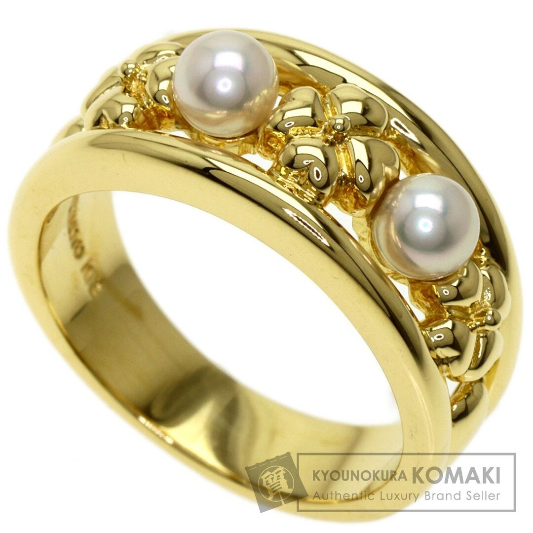 MIKIMOTO パール 真珠 ダイヤモンド リング・指輪 K18YG レディース