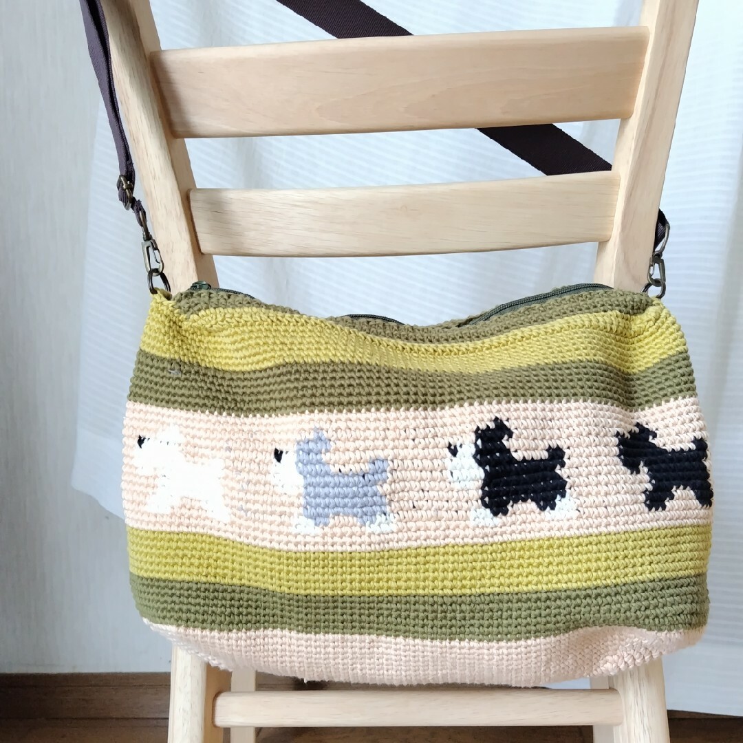 ショルダーバッグ シュナウザー オリーブ