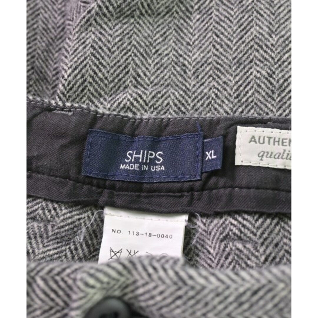 SHIPS(シップス)のSHIPS シップス パンツ（その他） XL グレー(ヘリンボーン) 【古着】【中古】 メンズのパンツ(その他)の商品写真