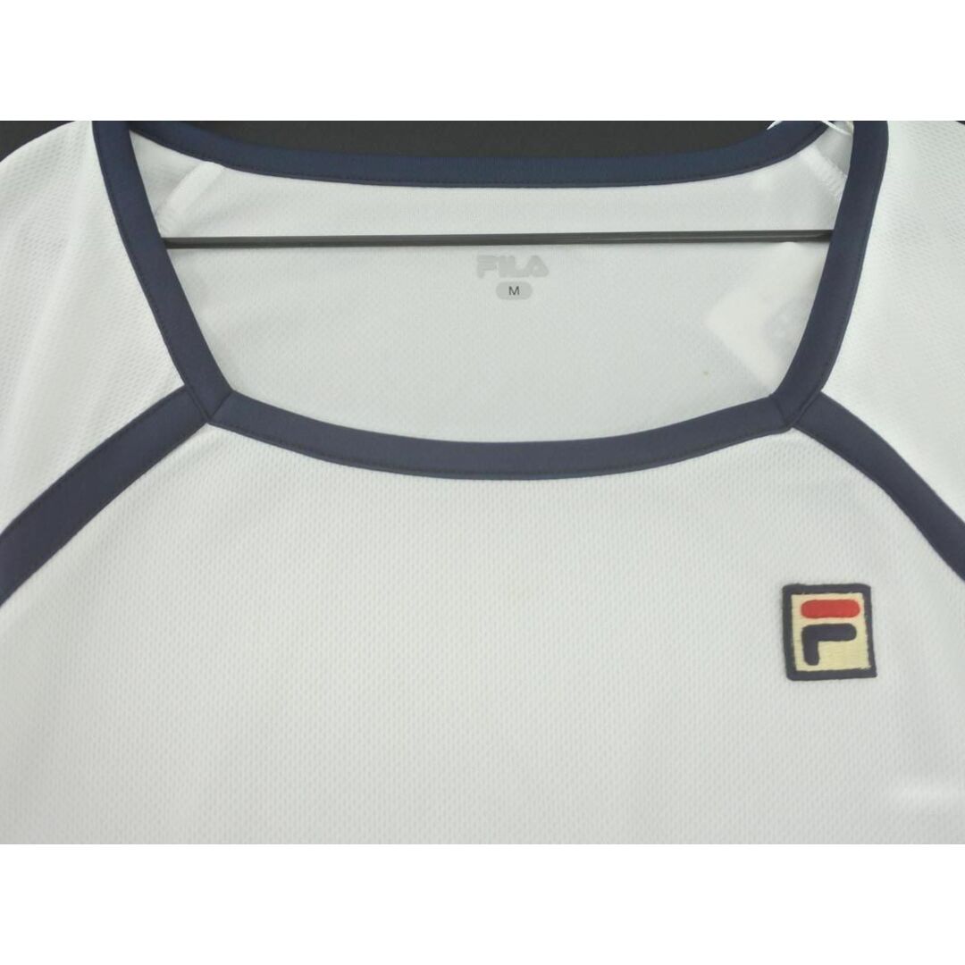 FILA(フィラ)の新品 FILA フィラ UV Dry パイピング ワンポイント トレーニングウェア Tシャツ sizeM/白 ■◆ レディース レディースのトップス(Tシャツ(半袖/袖なし))の商品写真