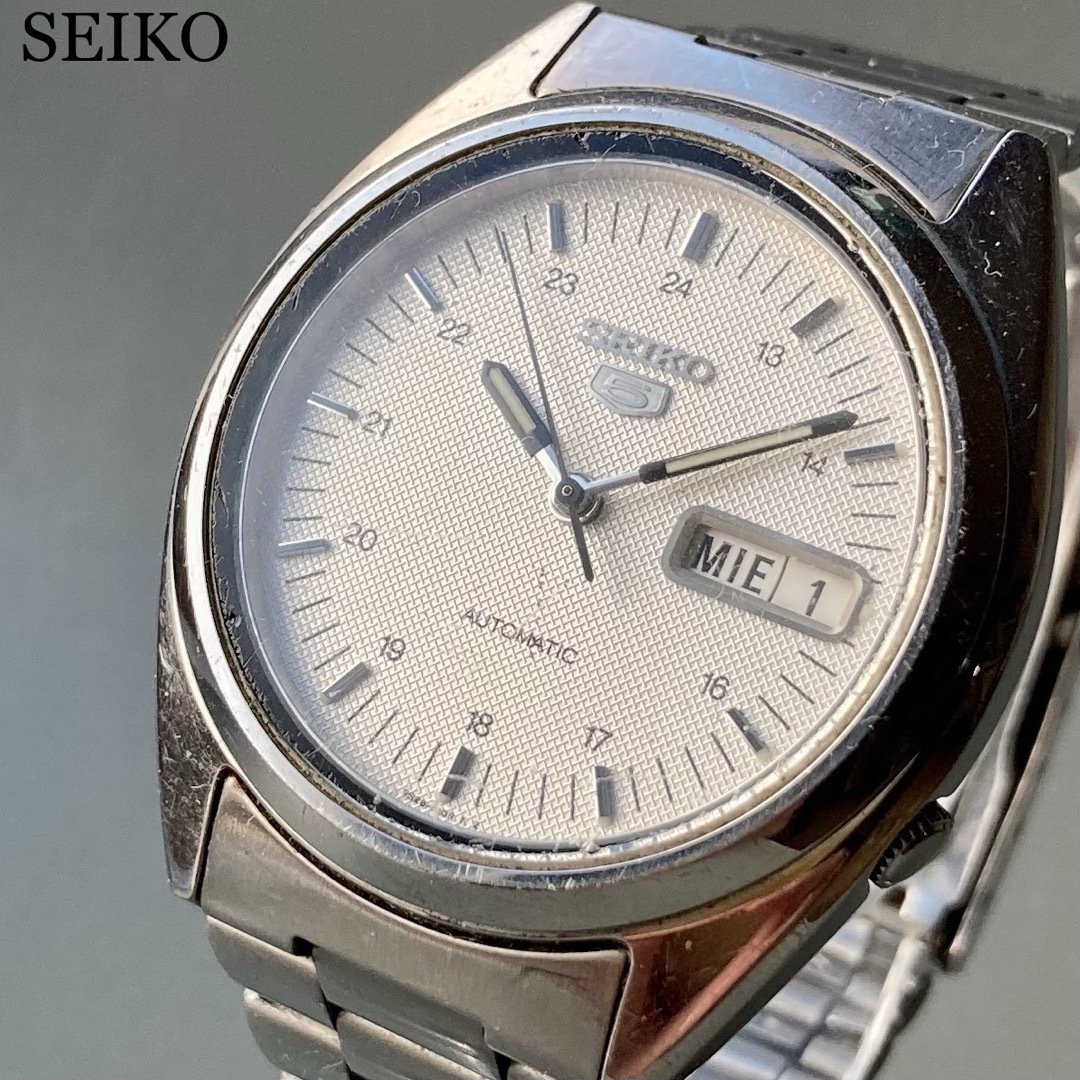 SEIKO - 【動作品】セイコー SEIKO 5 ファイブ 腕時計 自動巻き 男性の