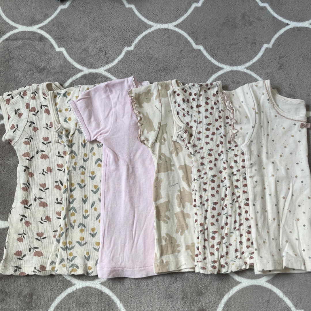 100㌢　女の子　肌着6枚セット キッズ/ベビー/マタニティのキッズ服女の子用(90cm~)(下着)の商品写真