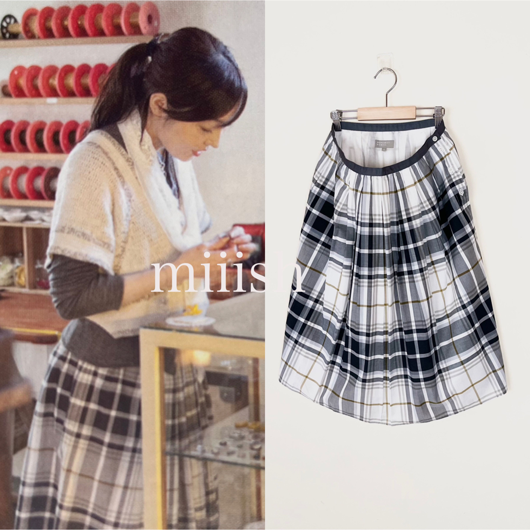 美品 内田彩仍さん着用 マーガレットハウエル ハンカチーフチェック