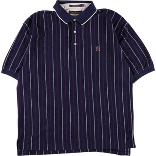 トミーヒルフィガー(TOMMY HILFIGER)の古着 トミーヒルフィガー TOMMY HILFIGER 半袖 ボーダー ポロシャツ メンズL /eaa357083(ポロシャツ)