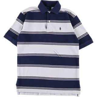 ラルフローレン(Ralph Lauren)の古着 ラルフローレン Ralph Lauren POLO by Ralph Lauren 半袖 ボーダー ポロシャツ レディースS /eaa357095(ポロシャツ)