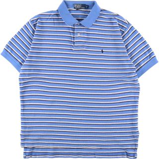 ラルフローレン(Ralph Lauren)の古着 90年代 ラルフローレン Ralph Lauren POLO by Ralph Lauren 半袖 ボーダー ポロシャツ メンズL ヴィンテージ /eaa357467(ポロシャツ)