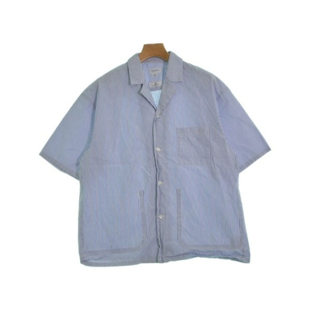 tone トーン カジュアルシャツ 2(M位) 青x白(ストライプ)