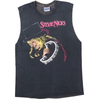 ヘインズ(Hanes)の古着 80年代 ヘインズ Hanes STEVIE NICKS スティーヴィーニックス 両面プリント カットオフ バンドTシャツ バンT USA製 メンズS ヴィンテージ /eaa355389(Tシャツ/カットソー(半袖/袖なし))