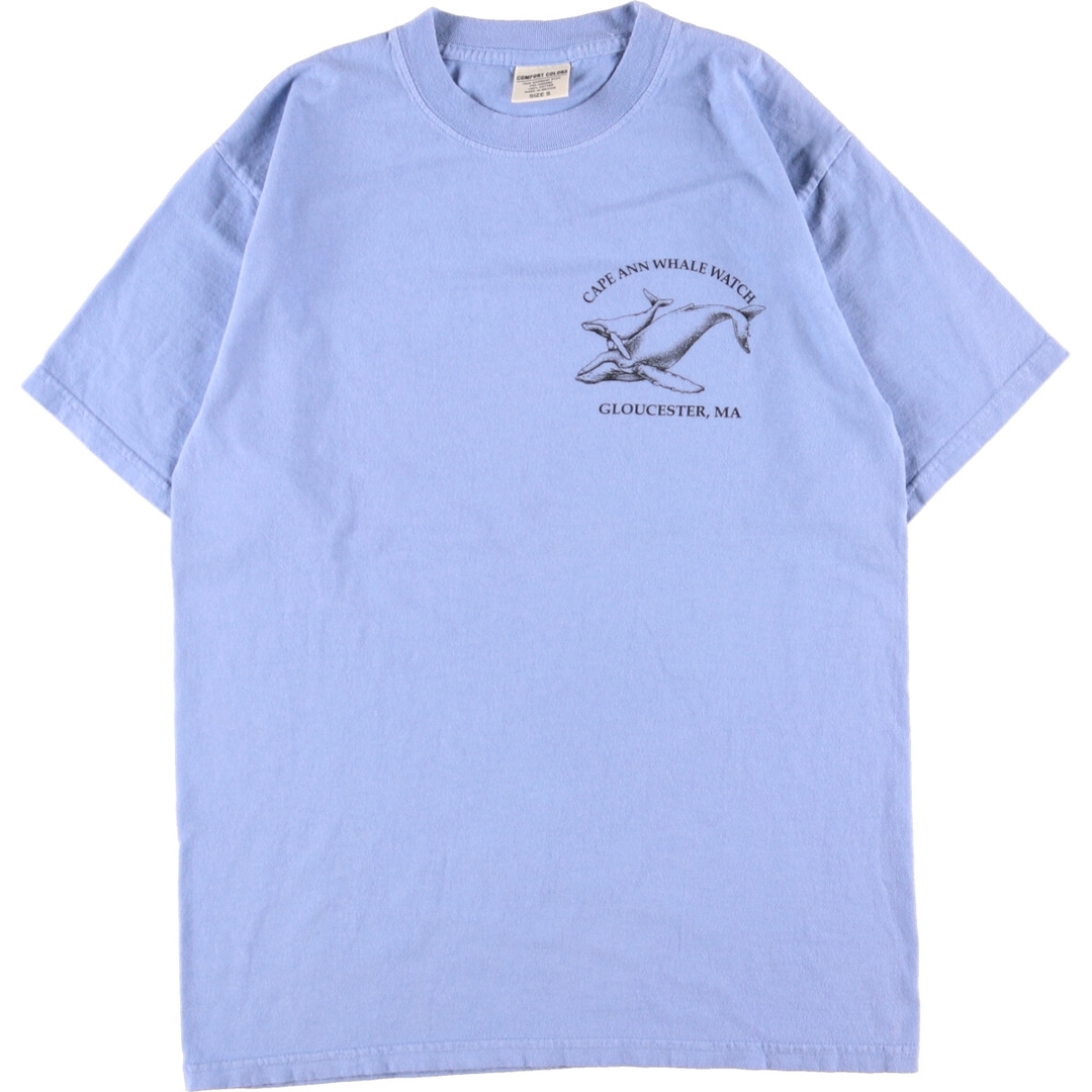 COMFORT COLORS クジラ柄 両面プリント アニマルプリントTシャツ メンズM ヴィンテージ /eaa356187