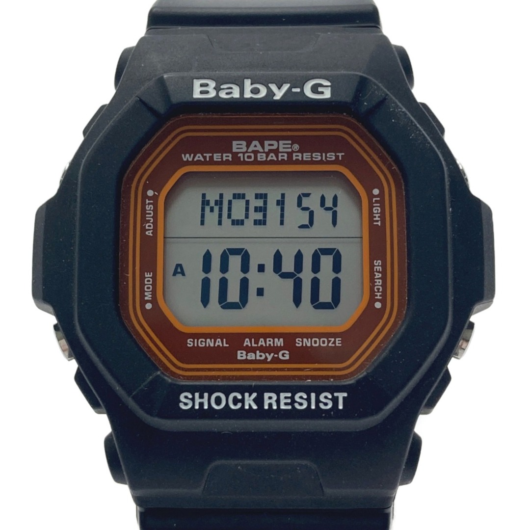 ☆☆CASIO カシオ Baby-G×A BATHING APEコラボ BABY MILO BG-5600BK クォーツ レディース 腕時計 箱・取説有腕時計
