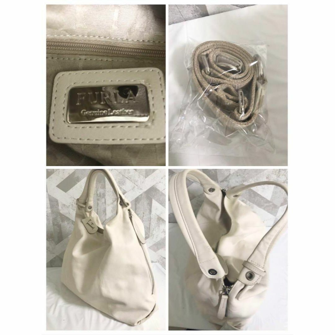 FURLA フルラ エリザベス 2WAY ショルダー ハンドバッグ ホワイト 8