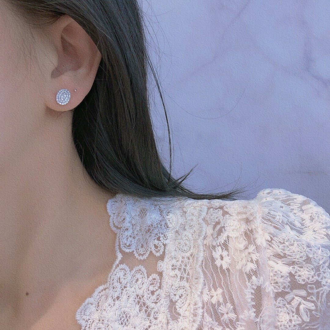 天然ダイヤモンドピアス0.5ct　k18