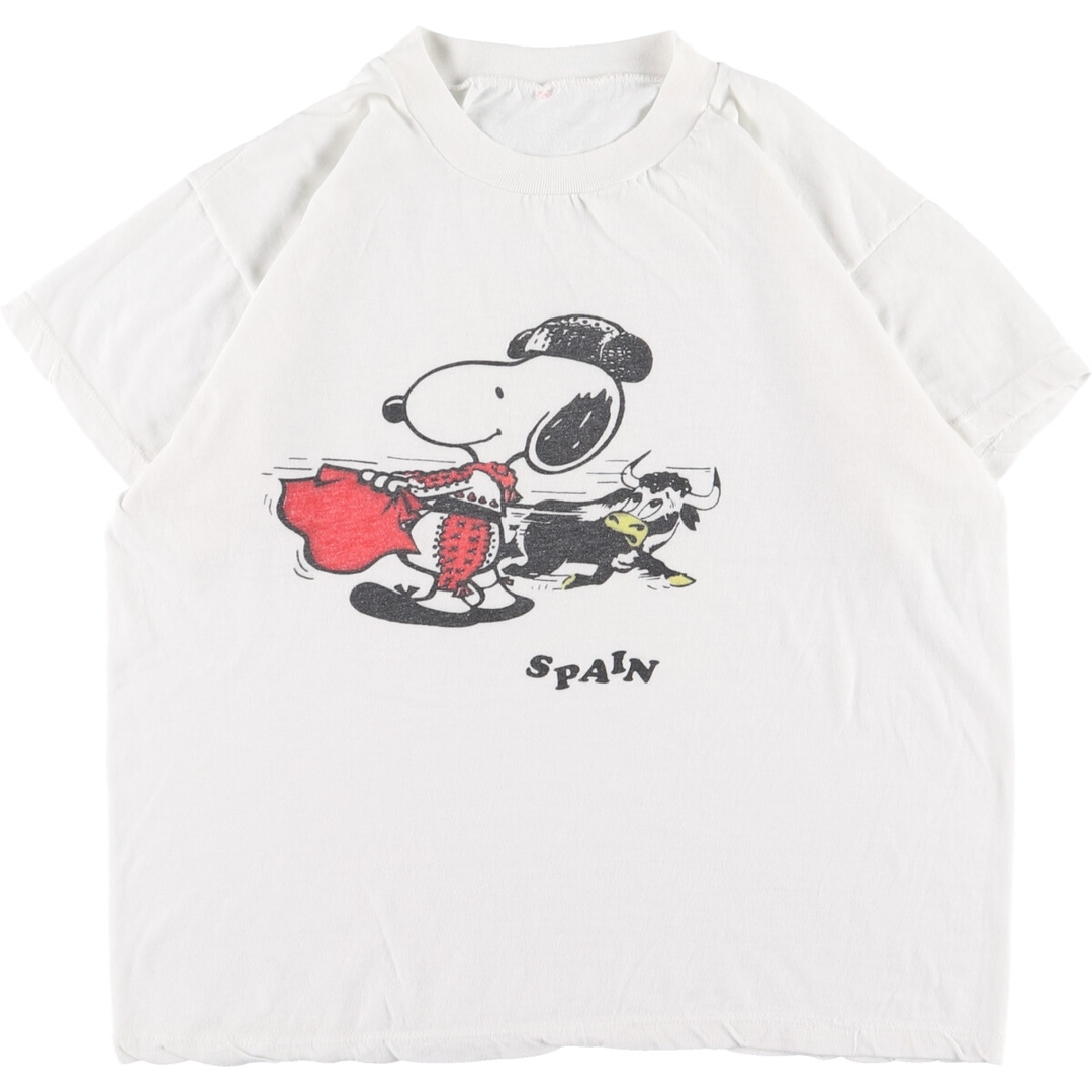 UNKNOWN SNOOPY スヌーピー キャラクタープリントTシャツ メンズS ヴィンテージ /eaa357917