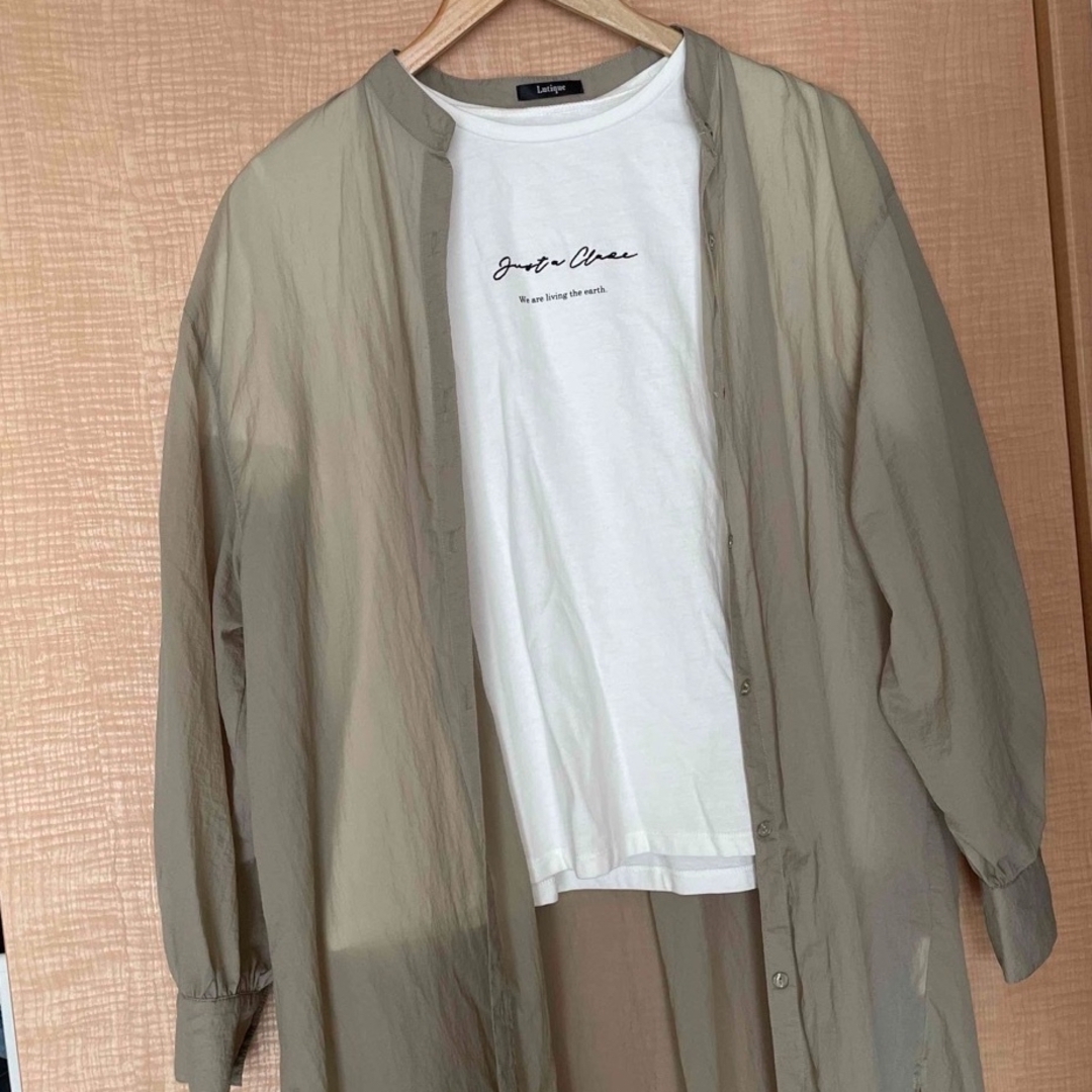 ロングシアーシャツ　美品 レディースのトップス(シャツ/ブラウス(長袖/七分))の商品写真